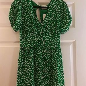 Floral green dress